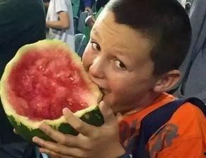 海外小孩吃瓜视频,萌态百出笑翻网友